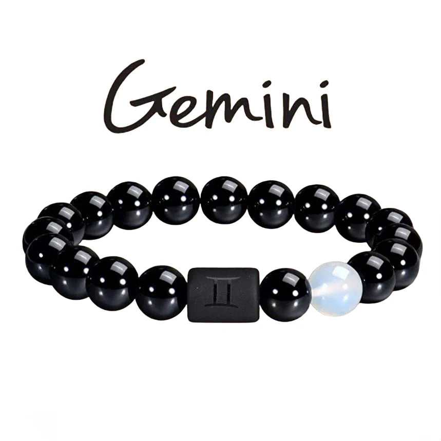 Bracelet zodiac signs with Agate Crystal